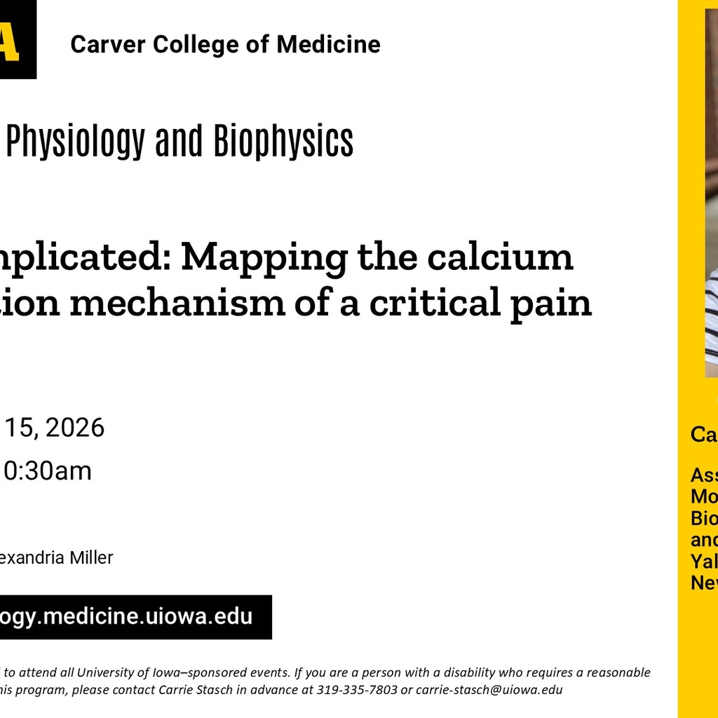 Molecular Physiology and Biophysics Seminar, Candice Paulsen, PhD promotional image